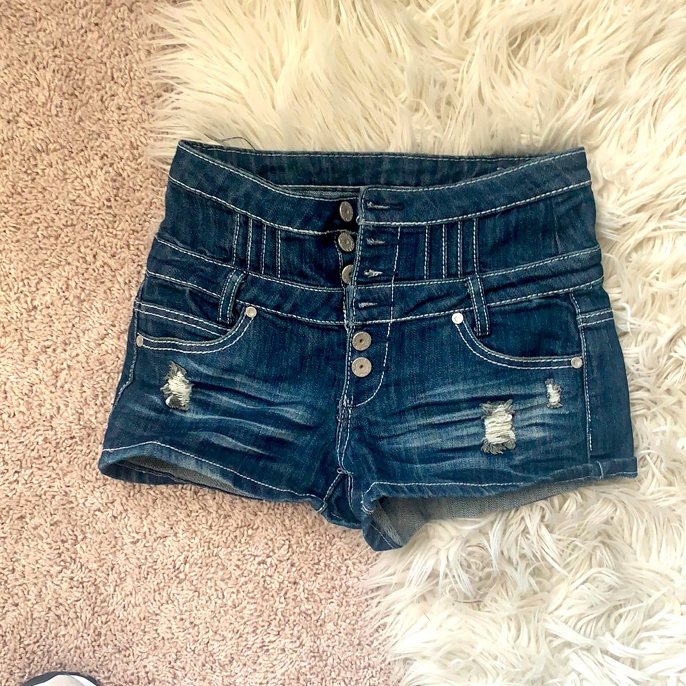 High Waist Denim Shorts